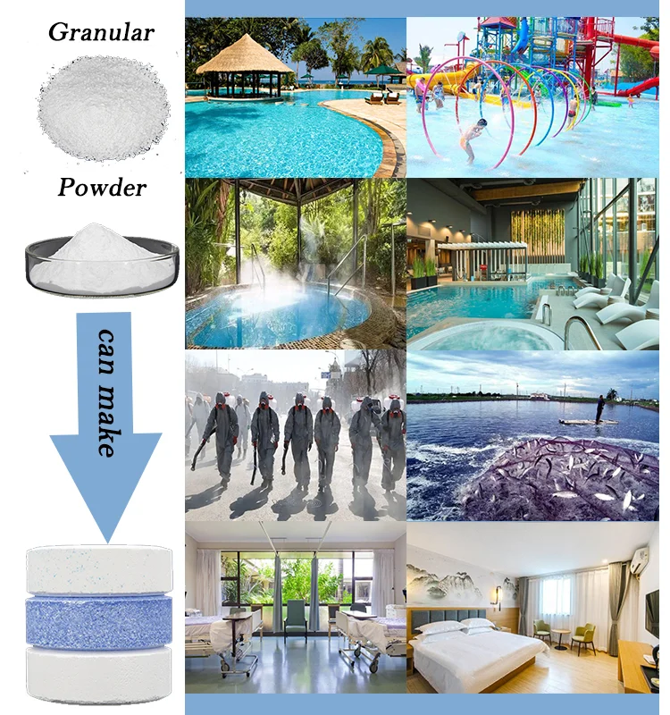 TCCA Tablet chlorine And Granular Dealing With Swimming Pool Maintenance