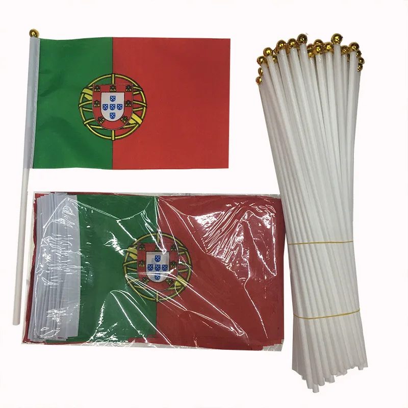 China Manufacturer Direct Promotion  Sale  Sporting Events Digital Printing Rwanda Hand Waving Flags