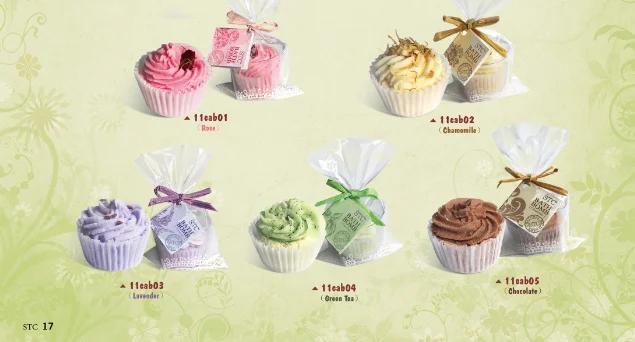Christmas gift set wtih 6pcs butter cupcake bath fizzer