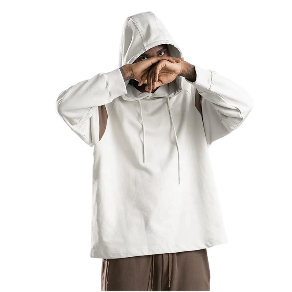 
Manga college free size colour block oversized hoodie 100% cotton graphic athletic backpack fuzzy high quality hoodie 