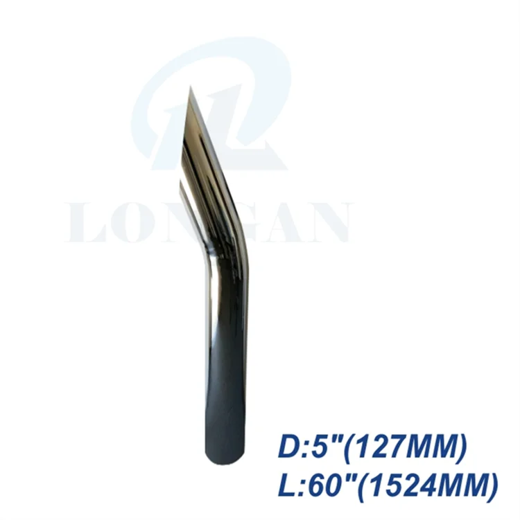 Custom America Semi Truck D/127MM L/1524MM  60B Bull Horn Top Exhaust Tip