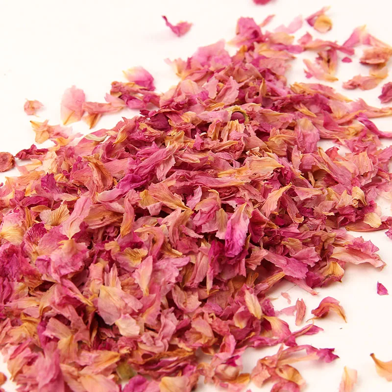 Clean Small  Dried Flower Dry Organic Dry Petals Pure Light Pink Dried Rose Petals for Wedding Confetti/Tea/Candle/Cake