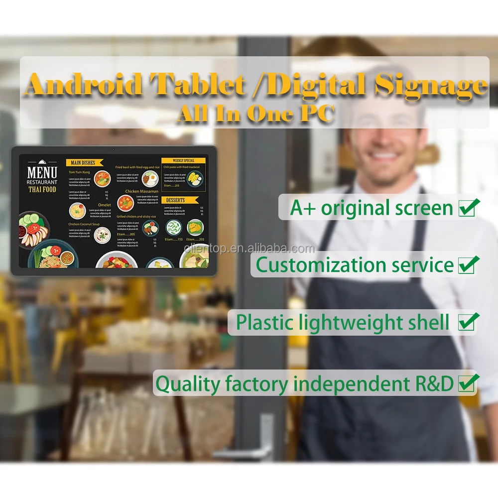 Poe настенный ЖК-дисплей 14 дюймов Android планшетный киоск с Ethernet Lan Rj45 3 5 мм наушники Rk3399 чип