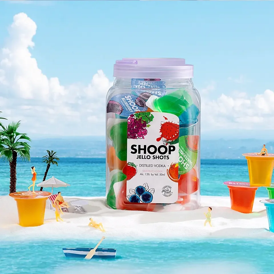 MINICRUSH jello shots alcoholic drinks vodka fruit flavour juice alcoholic beverage