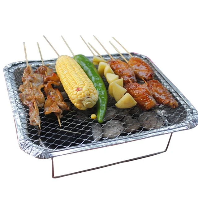 Commercial One Time Use Burn Oven Aluminium Foil BBQ Instant Grill Ready to Use for Outdoor Camping