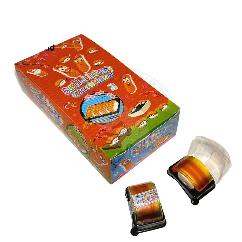 Halal Wholesale Hot Sale sushi jelly gummy candy and marshmallow japanese candy