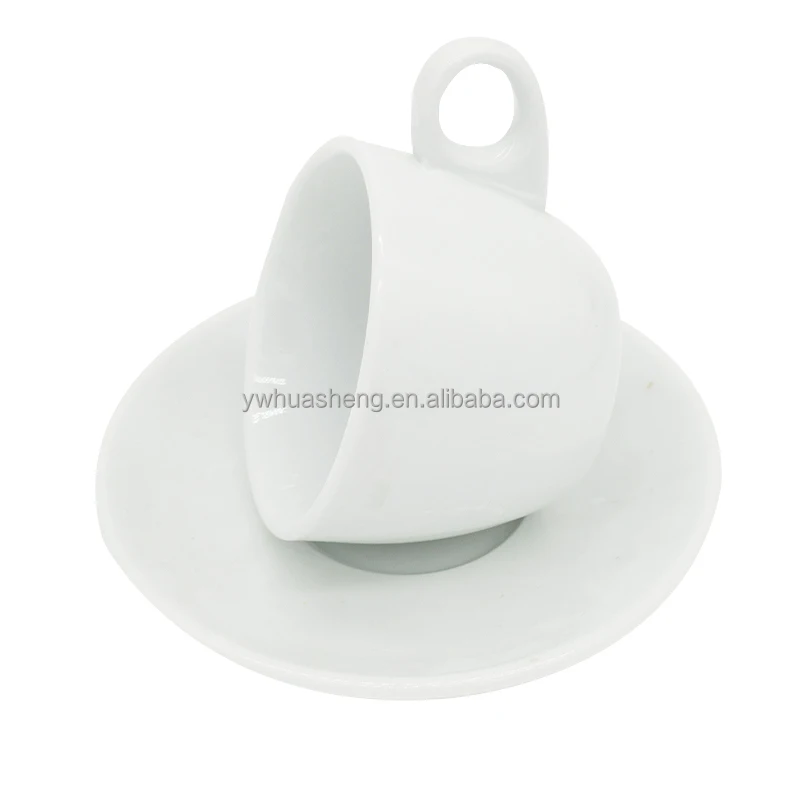 Эспрессо арабский горячая распродажа большой керамический кофейный и чайный набор большое количество в наличии керамическая белая Толстая чашка и блюдо