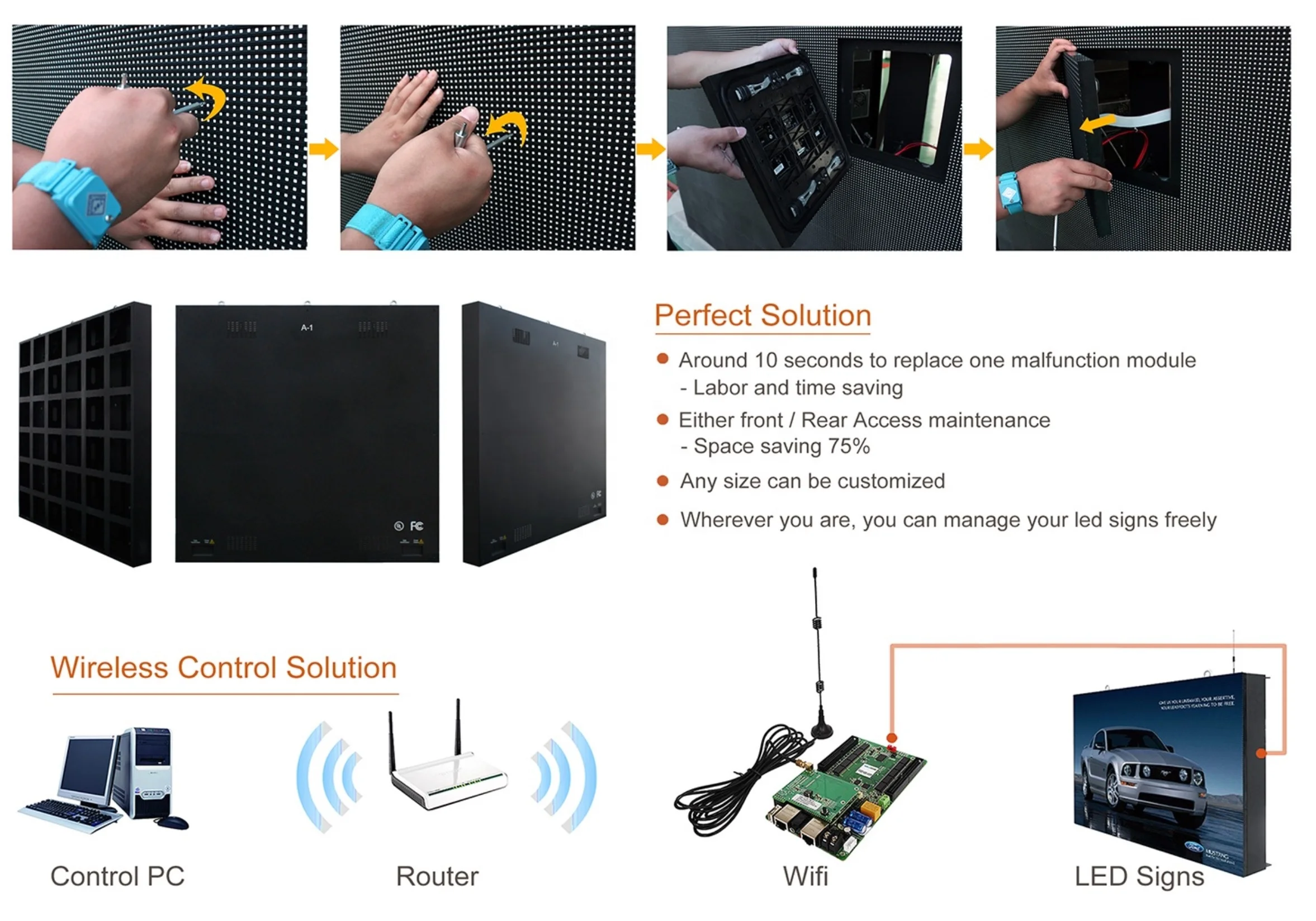 Cheap Factory Price outdoor advertising single pole street led billboard