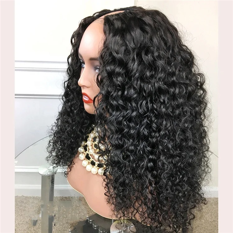 Hot Beauty Kinky Curly U Part Wig Human Hair Wholesale Virgin Wigs Human Hair 100 Human Hair Wigs