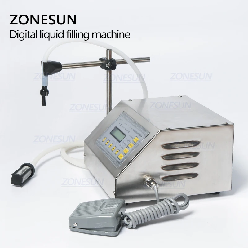 ZONESUN 220V or 110V GFK-160 Digital Control Liquid Filling Machine Small Portable Electric Water Supply