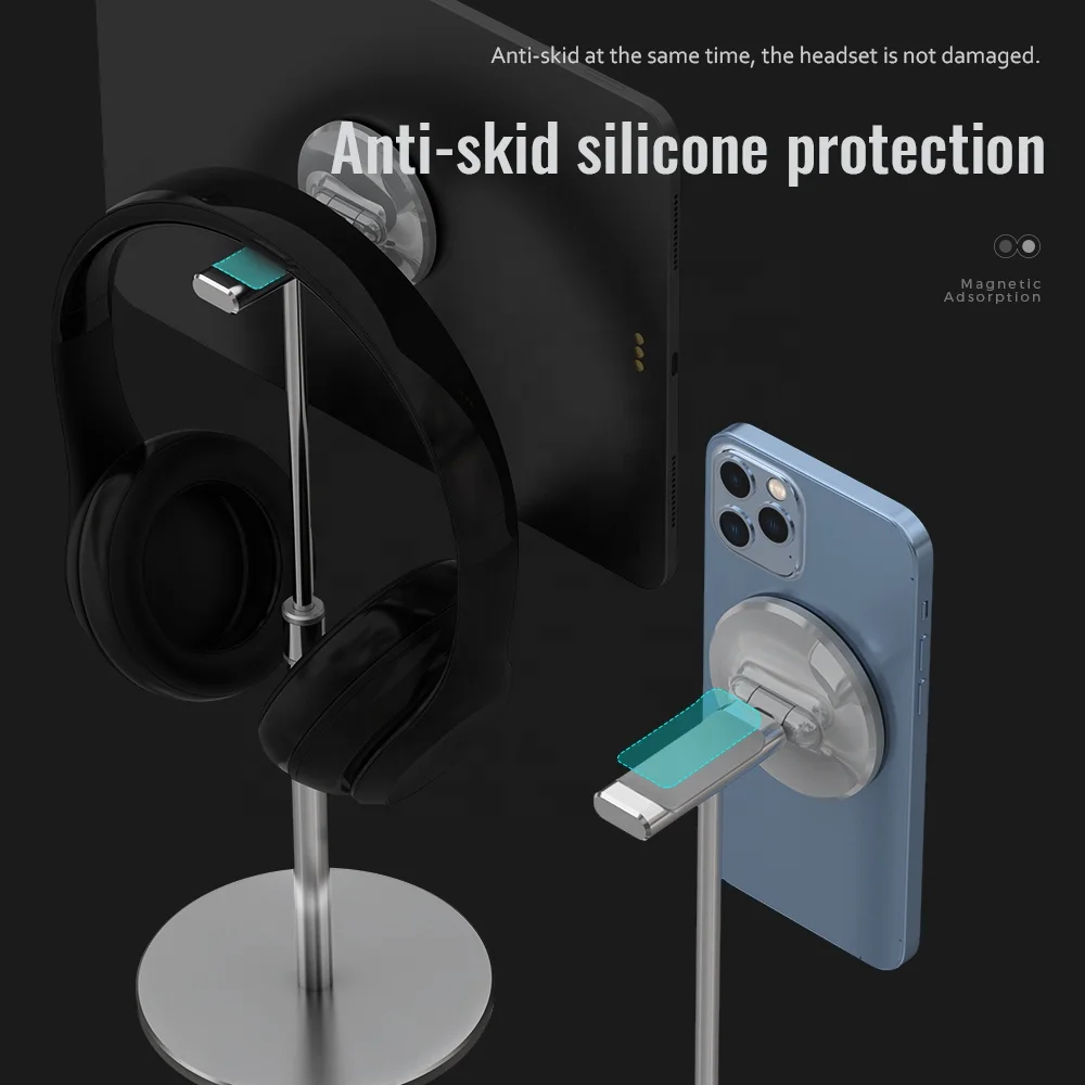 2 in 1 Desk situation for airpods max stand phone magnetic bracket Metal aluminum alloy luxury Holder headphone stand for ipad