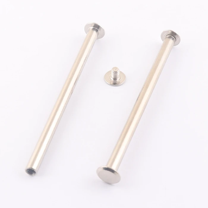 8cm Metal Round Flat Head Chicago Book Binding Screw for Leather Craft