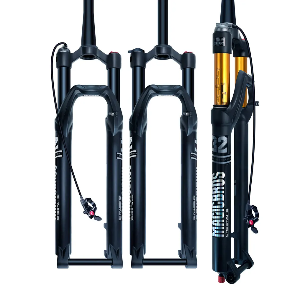 Magnesium Alloy MTB Bicycle Fork Air Shocks Suspension 26 27.5 29 inch Mountain Bike Bicycle Front Fork with Thru-axle Skewer