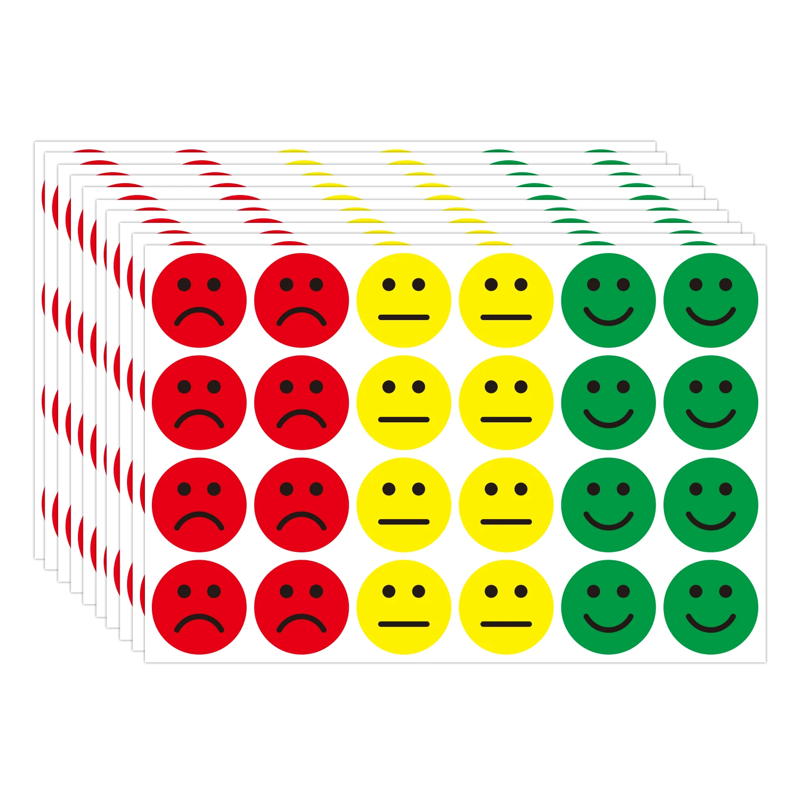 Colorful Emotion Stickers Encourage Children to Express Their Emotions Positively, Used for Surveys and Customer Feedback.