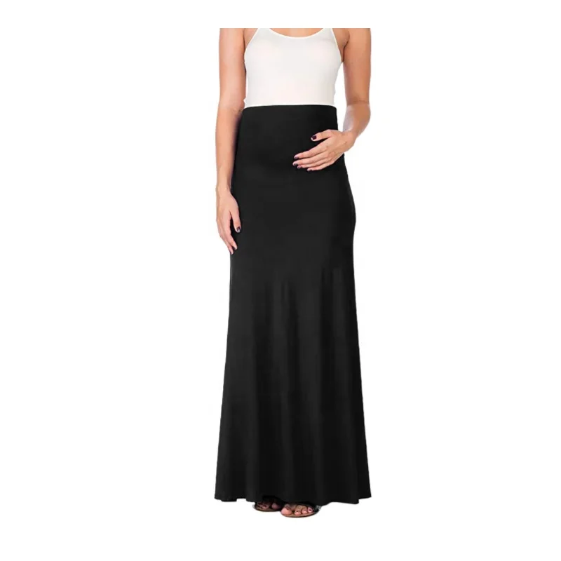  CY446 Big size Maternity Skirt Clothes for Pregnant Women Maxi Dress S to XXXL Soft Rayon Good Stretch