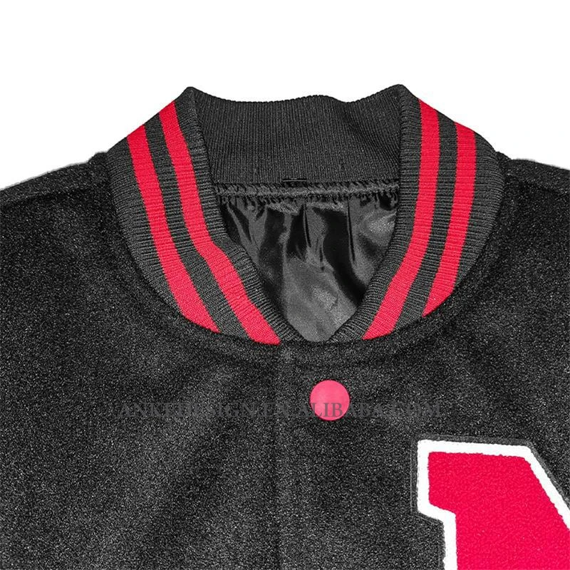 Varsity Jacket Leather Sleeves Black And White Varsity Jacket Bomber Cropped Jacket For Men