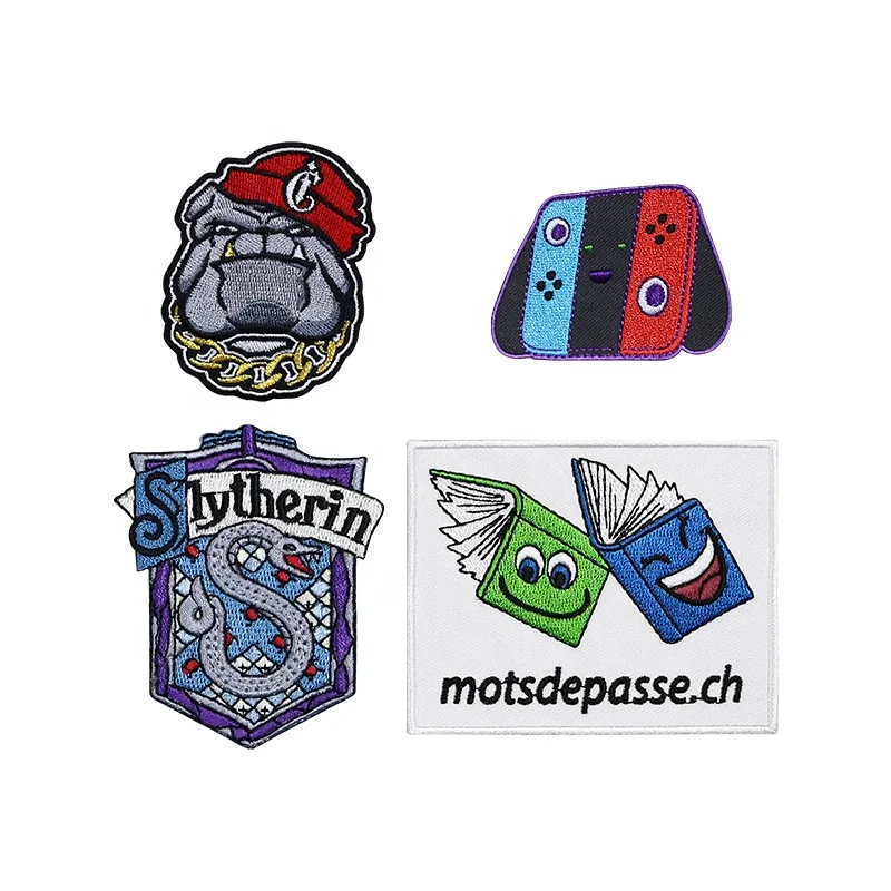 Factory Wholesale Embroidered Badges iron on sew on clothing patches custom chenille embroidery patch