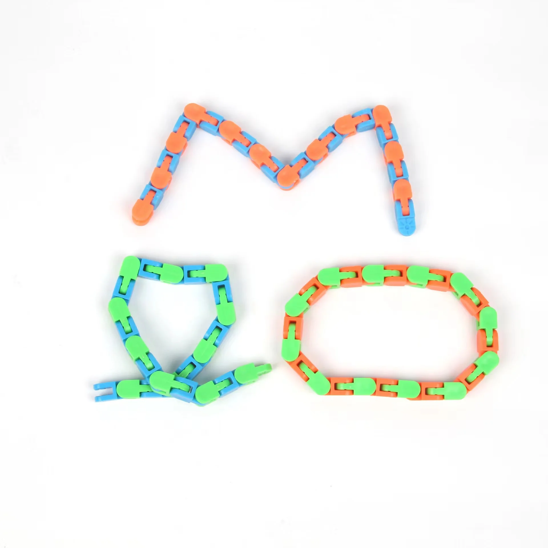 Самая популярная игрушка-фиджет на велосипедной цепи с 24 звеньями, мягкие треки, пластиковая игрушка для декомпрессии, Детская развивающая игрушка