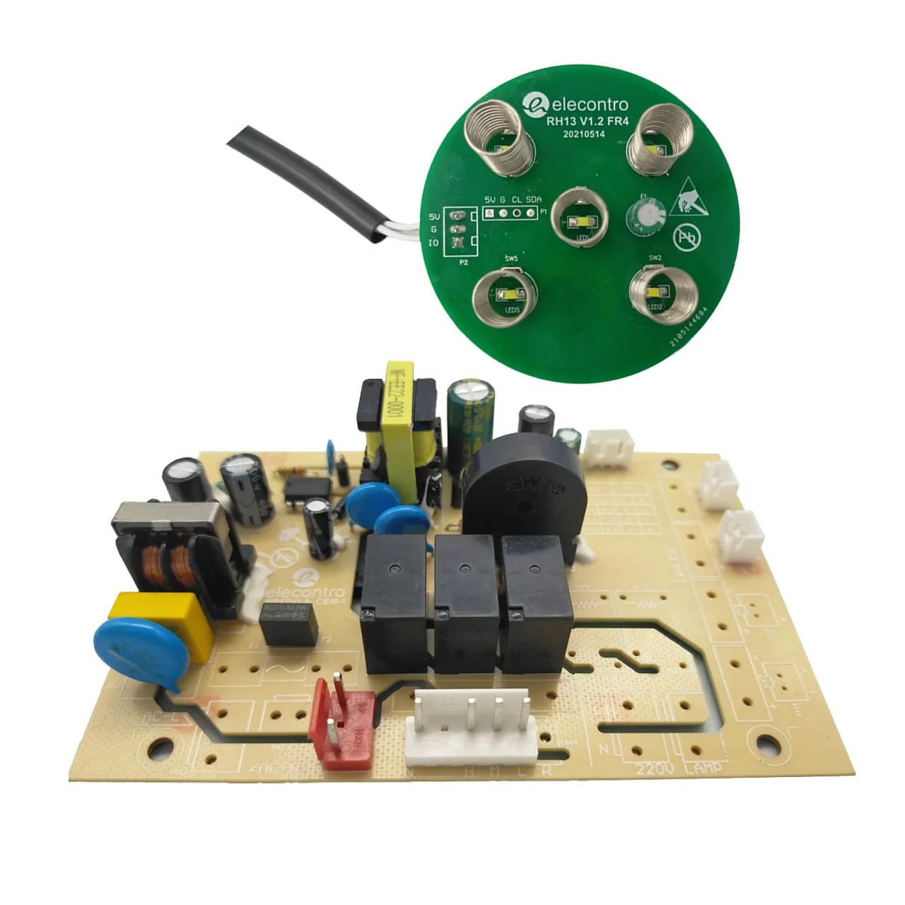 AC100~250V Voltage Range Electronic Touch Switch Control Panel for Range Hood  PCBA Control Board