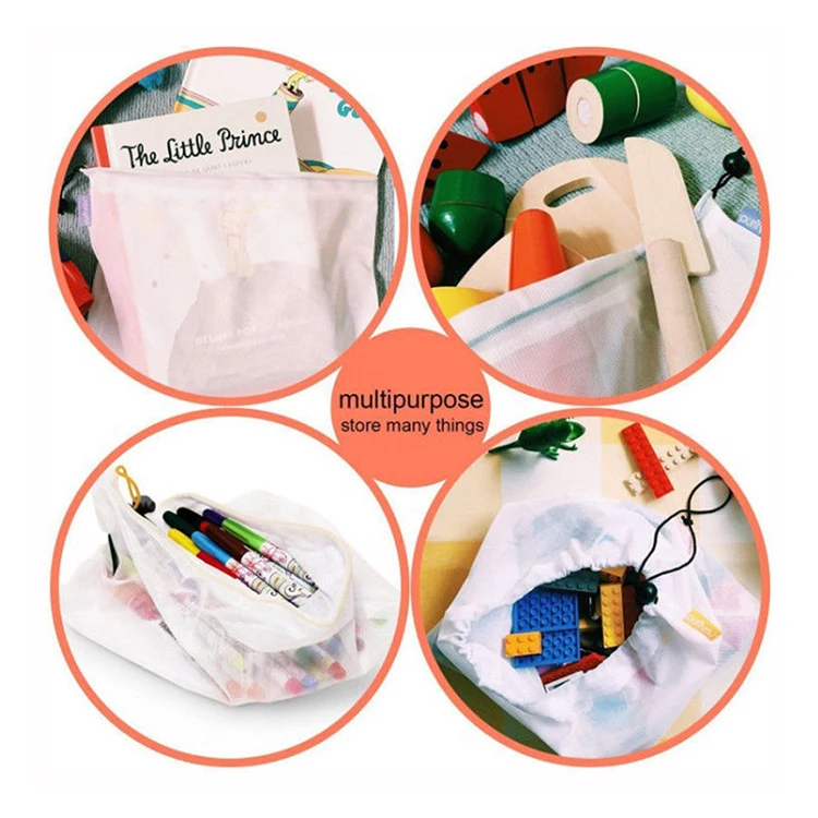 Reusable shopping vegetable cotton mesh fruit and vegetable bag