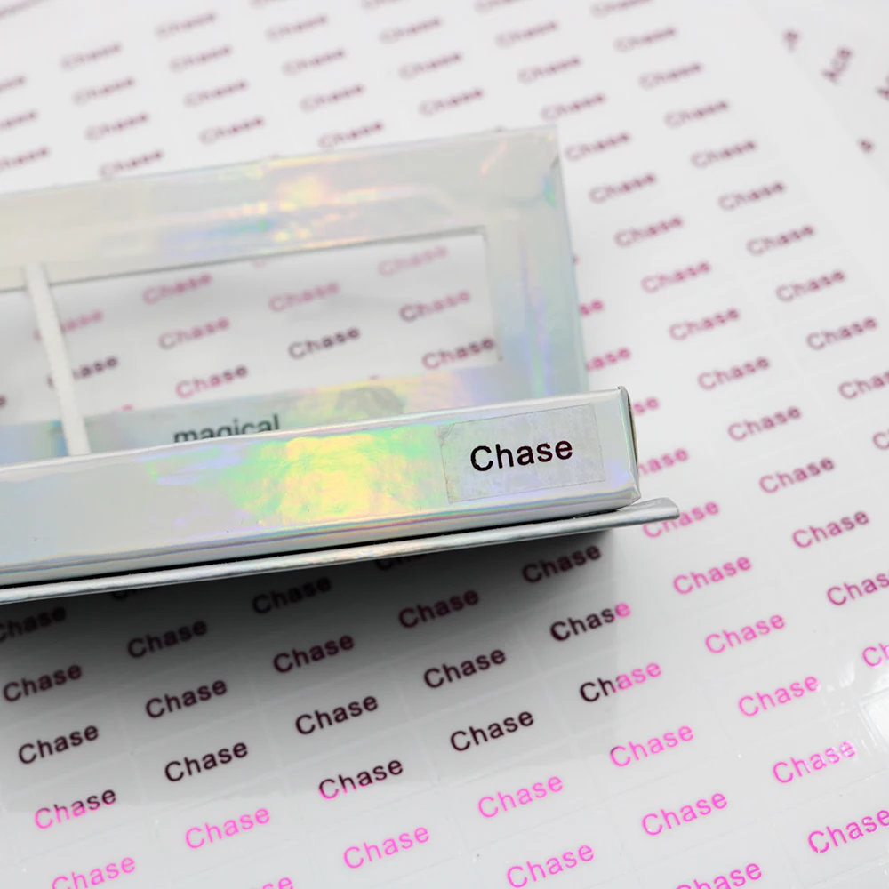 Wholesale Various types private label stickers 3d lashes box stickers custom eyelash box logo sticker
