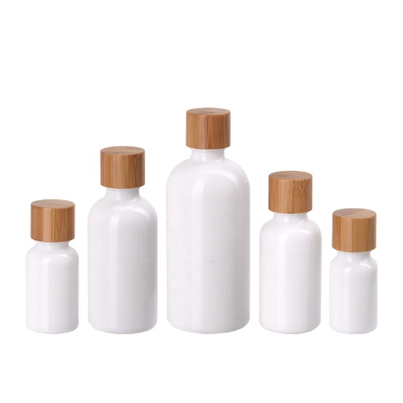 opal glass bottle 200ml 100ml 50ml white glass bottle 30ml 15ml 10ml essential oil bottle for body oil