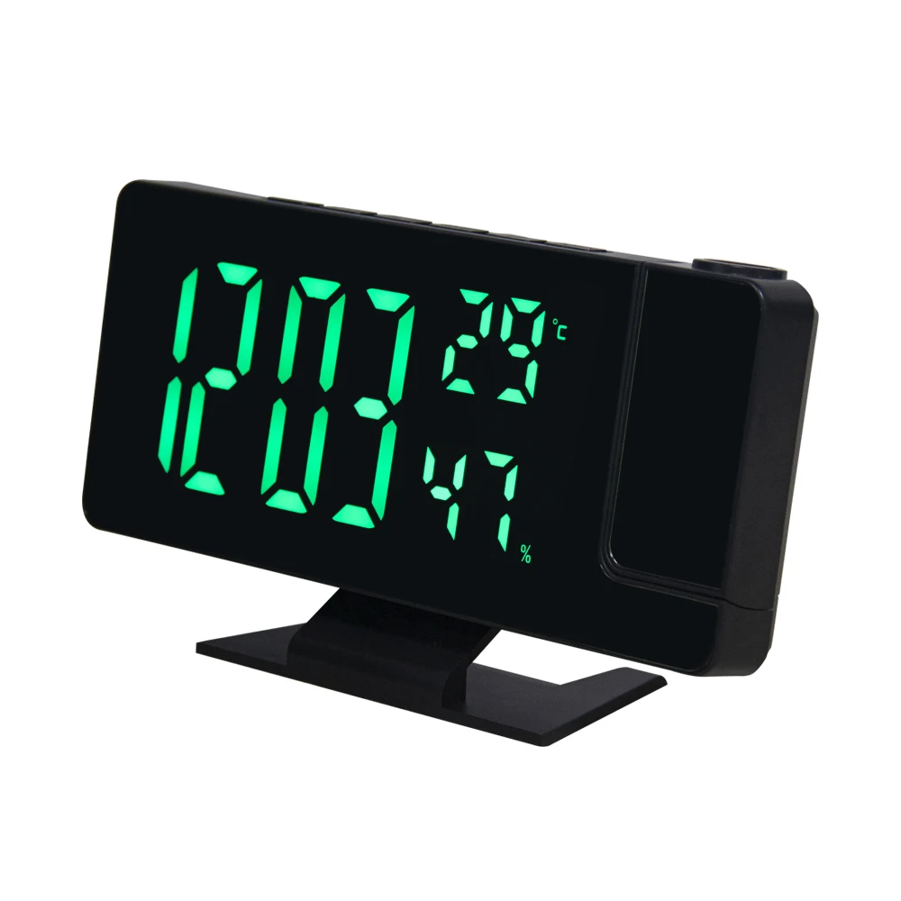EMAF Thermometer Electronic Led Projector Alarm For Bedrooms   Chargers Projection Clock bathroom mirror with led lights