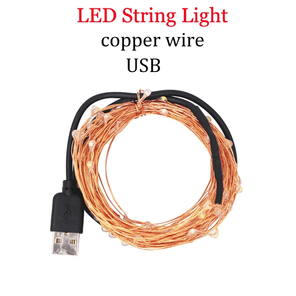 DC 5V LED String Lights Christmas Copper Wire 5m 50leds Twinkle