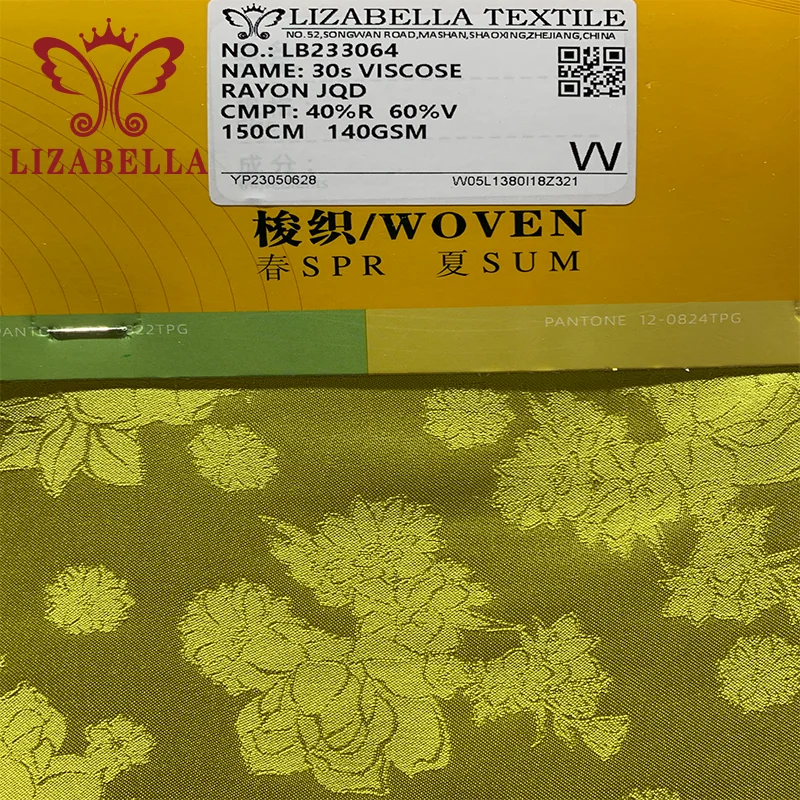 New Arrival Hot Sell 60%Viscose And 40%Rayon Woven Jacquard Fabrics For Clothing