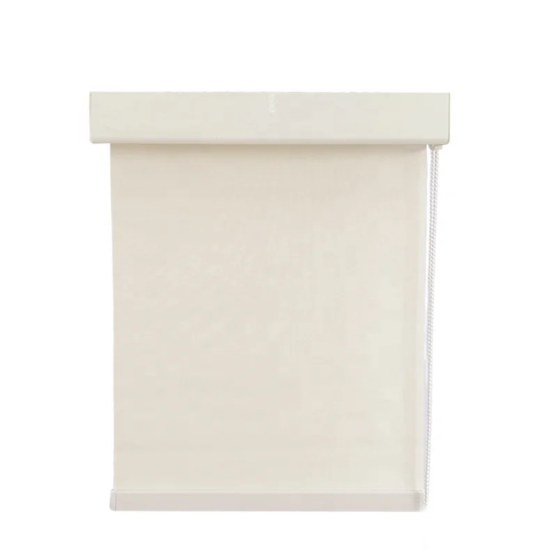 plastic chain sunscreen fabric roller shades  with top cover