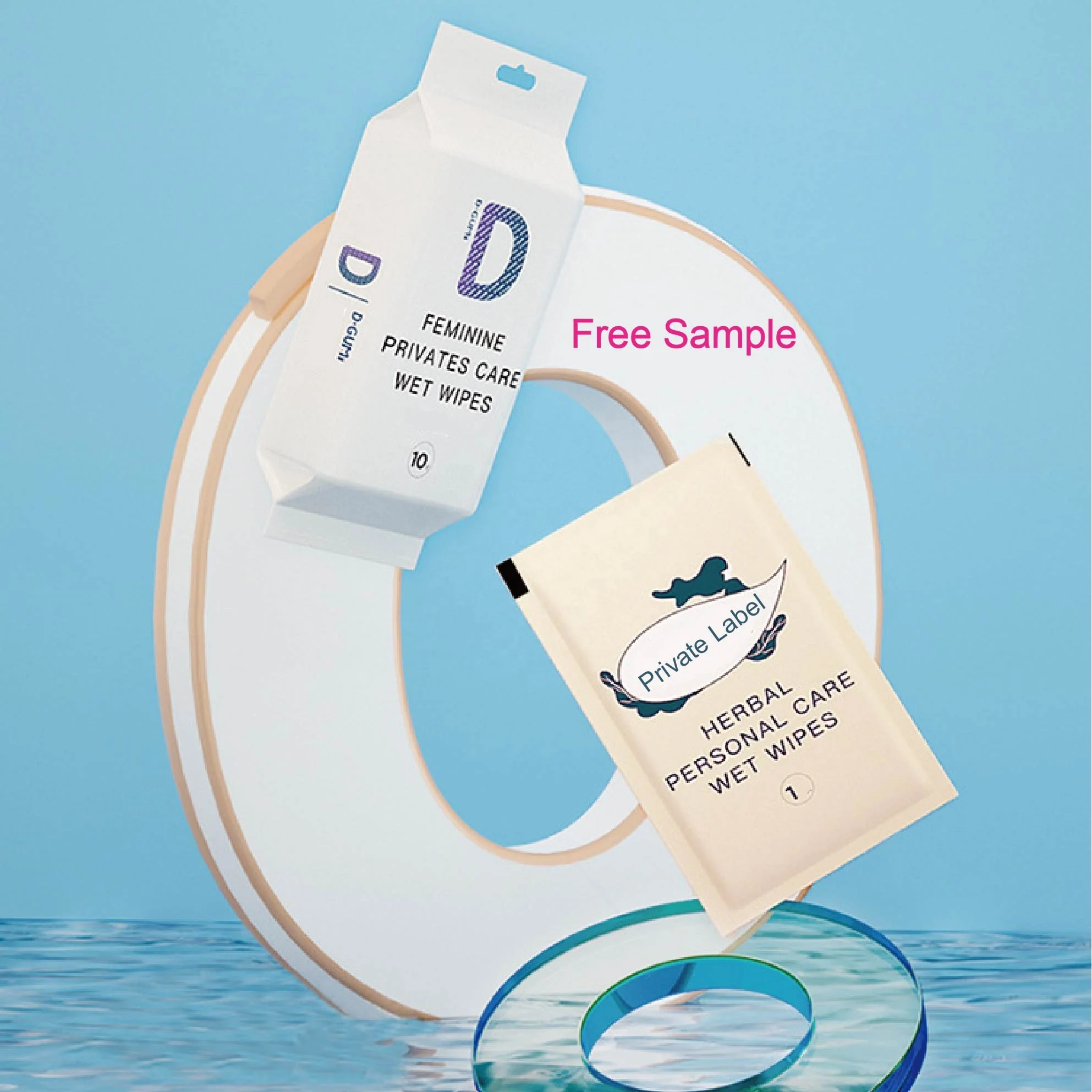 Vendingn Private Female Plastic Packaging For Wet Wash Ph Balanced Intimate Customized Vending Machine Feminine Wipes