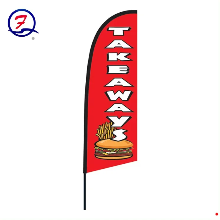 low price best selling Factory Advertising Tear Drop Flying Feather free Custom Banner Beach Flag Flags Banners