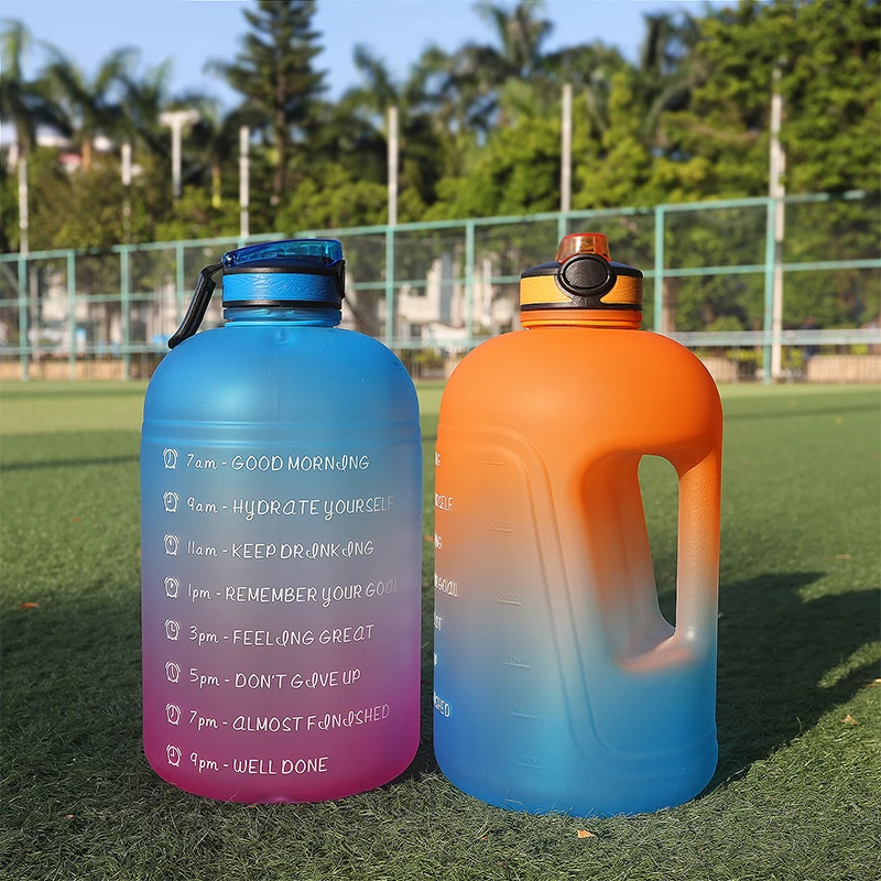 Hot selling sports drink bottle Frosted gradient 1 gallon water bottles wholesale milk carton water bottle