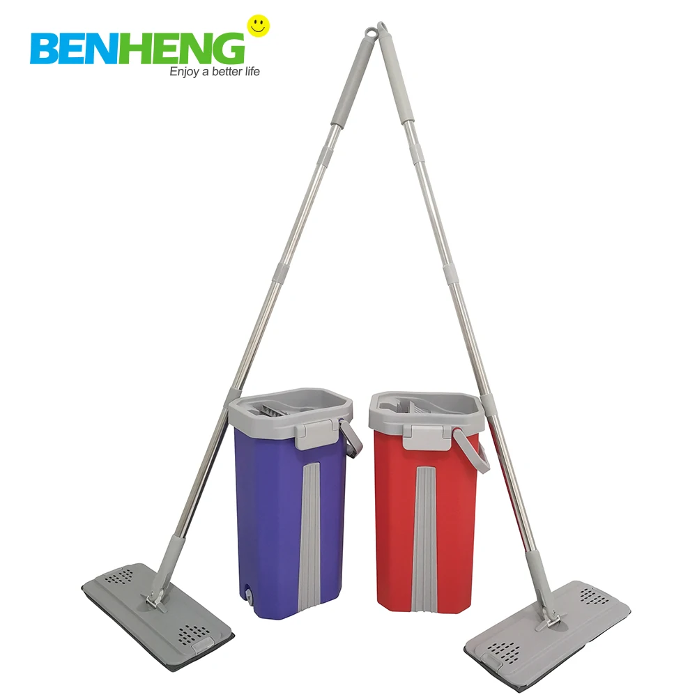 Cleaning Mops Easy  Mop bucket Lazy Magic Flat Mop with Bucket Set