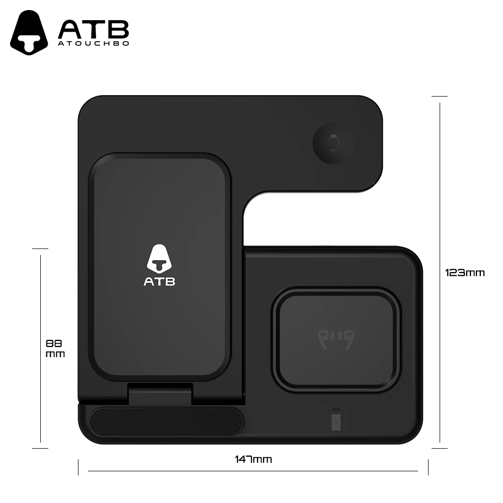 Phone Stand 3 In 1 Wireless Charger For Xiaomi Samsung iPhone 13 14 15 Pro Max Watch 15W Fast Charging Station Phone Holder