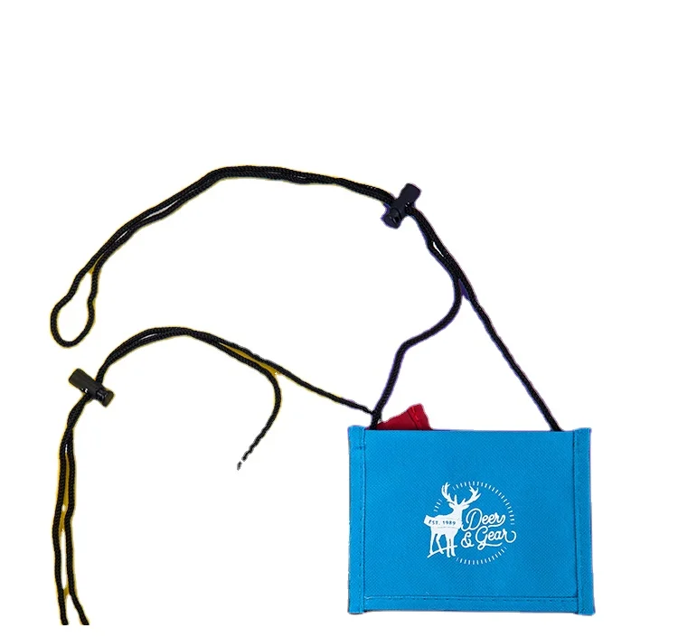 Hot Selling 2022 Wholesale Custom Metro Multi-Color Business Working Cards School Cartoon Pu Leather  Card Cover Neck Bag