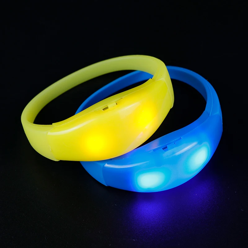 Music Control RGB Multi Color LED Silicone Bracelet LED Luminous Bracelet