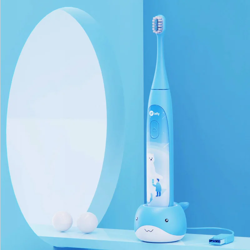 OEM Customized Wholesale Wireless Charge Children Silicone Electric Toothbrush Soft