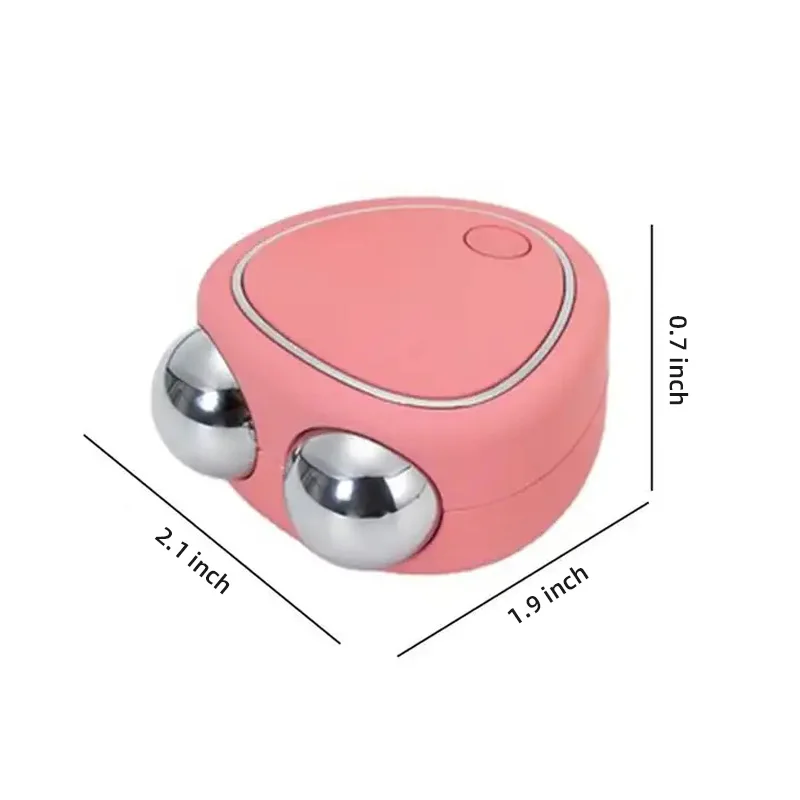 Trends Heart shape Face massager Stainless steel massage device ems microcurrent face lift machine V face lift massage roller