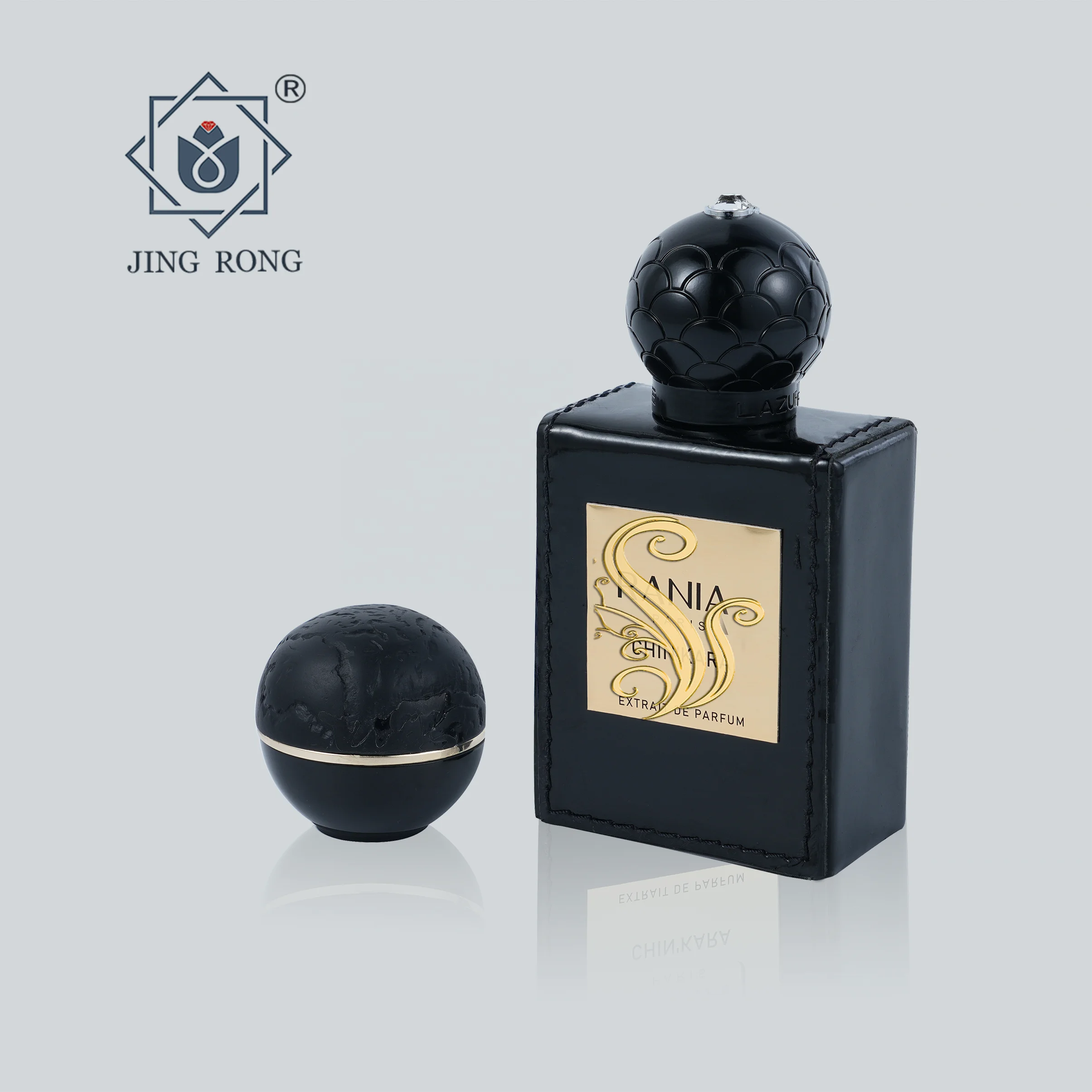 Custom silver perfume lid parfum magnet cap gold