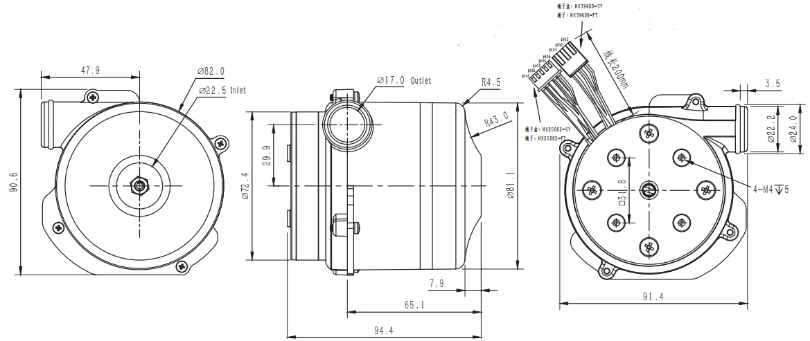 24V dc low noise high quality blower electric powerful BLOWER high pressure ICU ventilation dc blower