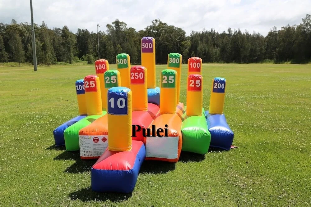 Kids N Adults Outdoor Amusement Throwing Rings Game Inflatable Interactive Game Inflatable Ring Toss Game