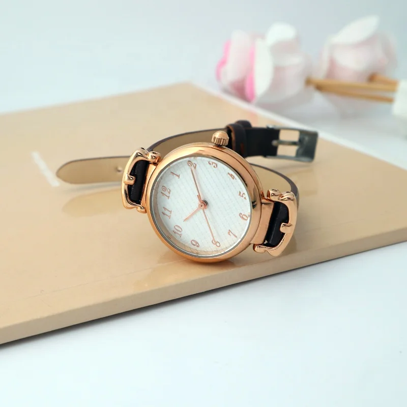 2021 custom logo crystal stone case leather girls Watches