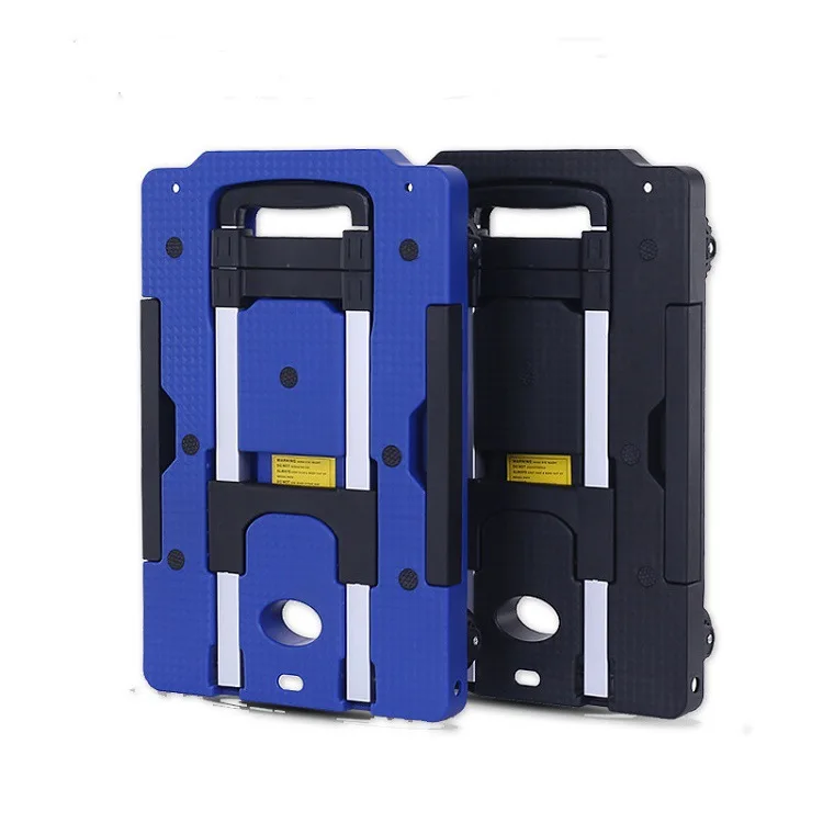 Wholesale 150kgs Loading Stair Climbing and Folding Warehouse Hand Truck Aluminum Luggage Trolley Cart With 3 Wheel