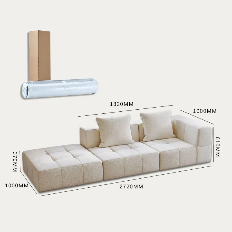 Comfortable Compressed Foam Packaging Sofa Couch Flat Foam Sofa Vacuum Compression Sponge Sofa Italian Retro Customized