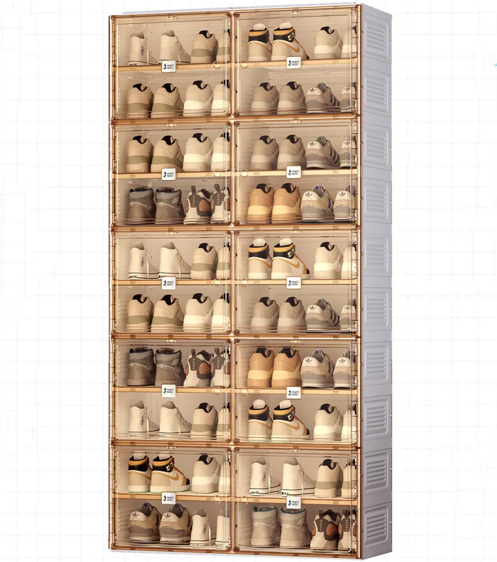 Mayi box AntBox 2.0 Clear Magnet Plastic Shoe Boxes Storage Acrylic Custom Transparent Display Shoe Boxes Organizer CABINET