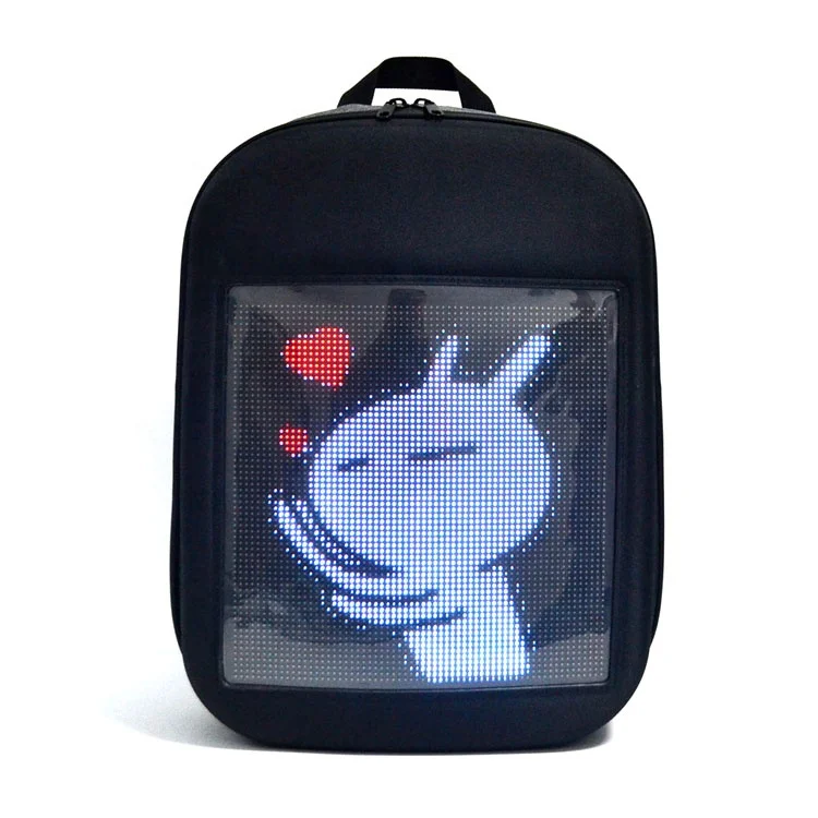 APP Control Programming Color Patterns Advertisement Display Led Bag Backpack With Custom