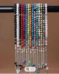 Hot selling 33 Jade Agate Crystal Muslim Rosary Bracelet Bracelet Jewelry crystal Muslim Rosary Beads