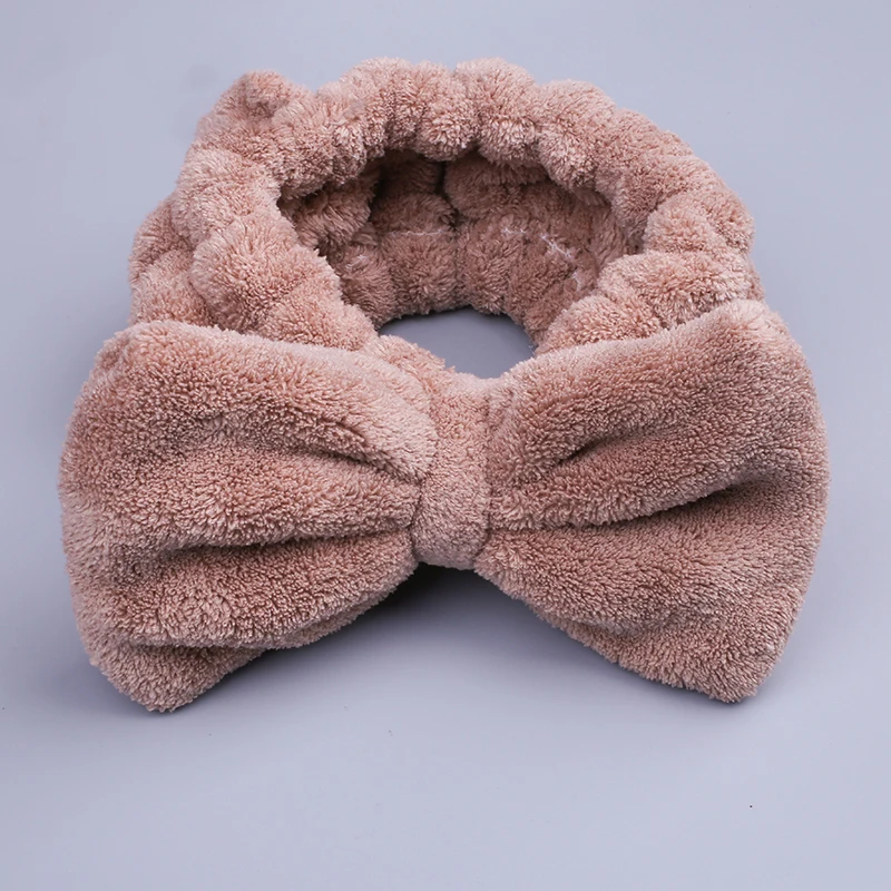 
Coral velvet microfiber hair band wrap spa towel headband for women bath 