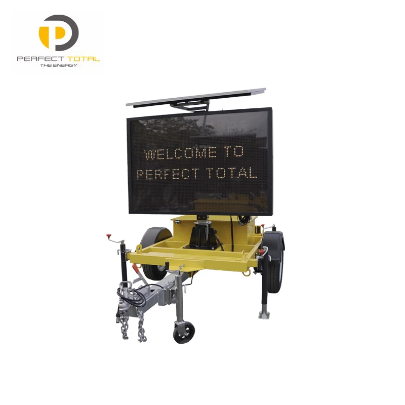 Sign Trailer Amber Color Variable Message
